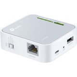 TP-Link  TL-WR902AC, routeur de voyage sans fil AC750 Blanc/gris, Wi-Fi 5 (802.11ac), Bi-bande (2,4 GHz / 5 GHz), Ethernet/LAN, 4G, Blanc, Routeur portable