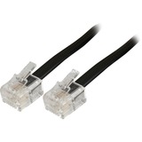 goobay Câble téléphonique RJ-11 4 pôles Noir, 10 mètres