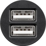 goobay Chargeur de voiture double USB Noir