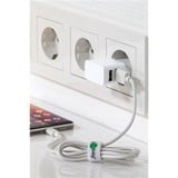 goobay Dual USB Charger 2,4 A, Chargeur Blanc