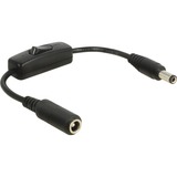 0.2m, 2x DC 5.5x2.5mm Noir 0,2 m, Câble