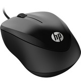 HP Souris filaire 1000 Noir, Ambidextre, USB Type-A, 1200 DPI, Noir
