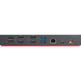 Lenovo Station d'accueil hybride 135 W Noir, Avec fil, 10,100,1000 Mbit/s, Noir, 4K Ultra HD, 3840 x 2160 pixels, Lenovo
