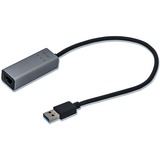 i-tec Adaptateur Gigabit Ethernet USB 3.0 métallique Avec fil, USB, Ethernet, 1000 Mbit/s, Noir, Gris