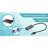 i-tec Adaptateur Gigabit Ethernet USB 3.0 métallique Avec fil, USB, Ethernet, 1000 Mbit/s, Noir, Gris