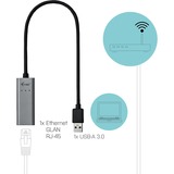 i-tec Metal USB 3.0 Gigabit Ethernet Adapter, Adaptateur Avec fil, USB, Ethernet, 1000 Mbit/s, Noir, Gris