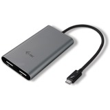 i-tec Thunderbolt 3 > Double DisplayPort, Adaptateur Noir, 0,27 mètre