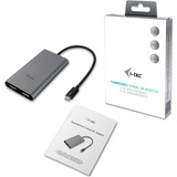 i-tec Thunderbolt 3 > Double DisplayPort, Adaptateur Noir, 0,27 mètre