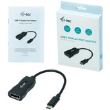 i-tec USB-C > DisplayPort, Adaptateur Noir, 0,15 mètres, 4K 60Hz