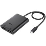 i-tec USB-C > Dual HDMI, Adaptateur Noir, 0,3 mètres, 4K