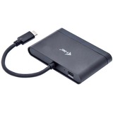 i-tec USB-C > HDMI PD/Data Travel, Hub USB Noir, 0,13 mètres