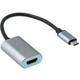 i-tec USB-C > Metal HDMI, Adaptateur Noir/Argent, 0,15 mètres, 4K 60Hz