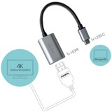 i-tec USB-C > Metal HDMI, Adaptateur Noir/Argent, 0,15 mètres, 4K 60Hz