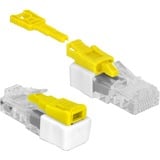 DeLOCK 85334 connecteur de fils RJ45 Blanc, Jaune, Capuchon protecteur Blanc/Jaune, RJ45, Blanc, Jaune, 5 pièce(s), Sac en polyéthylène