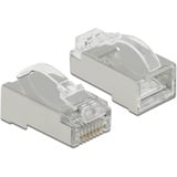 DeLOCK 86474 connecteur de fils RJ-45 Transparent, Prise de courant Transparent, RJ-45, Transparent, Mâle, Droit, Polycarbonate, Cat6