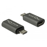 DeLOCK Adaptateur USB 2.0 Micro-B mâle vers USB Type-C 2.0 femelle Anthracite