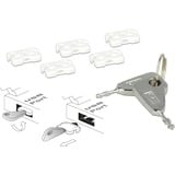 DeLOCK Bloqueur de port USB pour USB-A femelle, Antivol Blanc/Argent