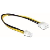 DeLOCK Câble P4 male > Molex 4 0,3 m, ATX (4-pin), Molex (4-pin), Noir, Jaune