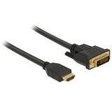DeLOCK Câble bidirectionnel HDMI > DVI (24+1), Adaptateur Noir, 2 mètres
