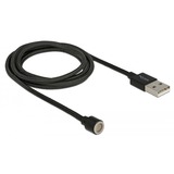 DeLOCK Câble de données et de charge USB magnétique Noir, 1,1 mètre