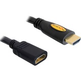 DeLOCK Câble de raccordement S/FTP, Câble d'extension Noir, 3 mètres