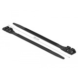 DeLOCK Collier de serrage à double verrouillage L 190 x L 9 mm, Serre-câble Noir, 10 pièces
