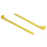 DeLOCK Colliers de serrage réutilisables résistants à la chaleur, Serre-câble Jaune, 150 x 7,5 mm, 100 pièces