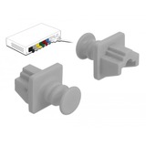 DeLOCK Couvercle anti-poussière pour le port RJ-45, Capuchon protecteur Gris, 10 pièces