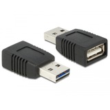 DeLOCK EASY-USB Noir, Adaptateur Noir, USB, USB, Noir