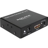 DeLOCK Extracteur audio HDMI 4K, Adaptateur Noir