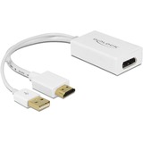 DeLOCK HDMI-A (male) > DisplayPort 1.2 (female), Adaptateur Blanc, 0,245 mètres