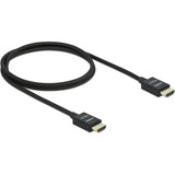 DeLOCK HDMI, Câble Noir, 1 mètre, 8K 60Hz, 48 Gbps