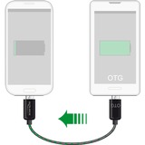 DeLOCK Micro USB Power Sharing OTG , Câble Noir, 0,3 mètres