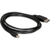 DeLOCK Mini DisplayPort > DisplayPort, Adaptateur Noir, 1 mètre