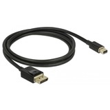 DeLOCK Mini DisplayPort > DisplayPort, Câble Noir, 1 mètre, 8K 60 Hz