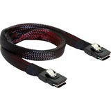 DeLOCK Mini SAS 36 broches mâle (SFF 8087), Câble Noir, 0,5 mètre