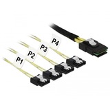 DeLOCK Mini SAS SFF-8087 > 4x SATA 7-Pin, Câble 1 mètre