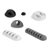 DeLOCK Porte-câble Kit combiné, Support Blanc/gris, 6 pièces
