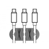 DeLOCK Porte-câble à 5 canaux, Support Blanc/gris, 6 pièces