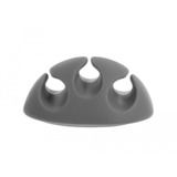 DeLOCK Porte-câbles à 3 canaux, Support Blanc/gris, 6 pièces