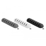 DeLOCK Porte-câbles avec 7 chaînes, Support Blanc/gris, 6 pièces