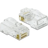 DeLOCK RJ45 Crimp+Cut+Curve Cat.6 UTP, Prise de courant Transparent, 20 pièces
