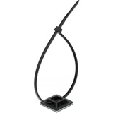 DeLOCK Support de serre-câbles 25 x 25 mm avec serre-câbles L 300 x L 4,8 mm Noir, 10 pièces