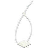 DeLOCK Support de serre-câbles 25 x 25 mm avec serre-câbles L 300 x L 4,8 mm Blanc, 10 pièces