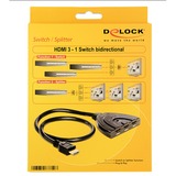 DeLOCK Switch HDMI 3 > 1 Noir, 60 centimètres