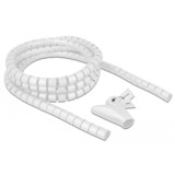 DeLOCK Tuyau spiralé avec outil d'insertion 2,5 m x 20 mm, Tuyau flexible de câble Blanc
