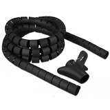 DeLOCK Tuyau spiralé avec outil d'insertion 2,5 m x 30 mm, Tuyau flexible de câble Noir
