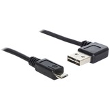 DeLOCK USB2.0 A 90° > USB Micro-B, Câble Noir, 5 mètres