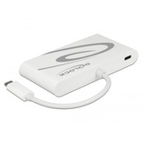 DeLOCK USB-C 3.1 > HDMI + VGA + LAN + USB, Adaptateur Blanc, 0,14 mètres, 4K 30 Hz