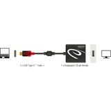 DeLOCK USB-C male > DisplayPort female (DP Alt Mode), Adaptateur Noir, 0,2 mètres, 4K 60Hz